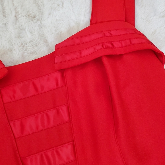 Vintage 1980s Wide Leg Red Jumpsuit - Picture 7 of 10